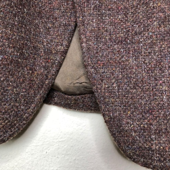 VTG Row Mens Brown 100% Wool Blazer Sport Coat Jacket Sz: 48R Academia Fall - Picture 8 of 16